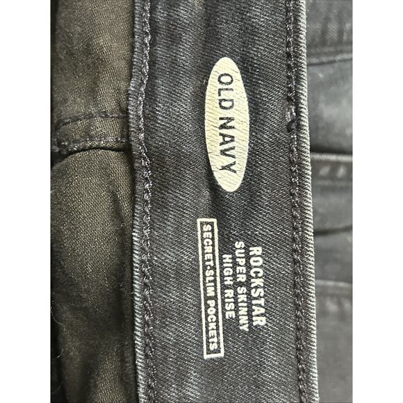 Old Navy Rockstar Super Skinny High Rise Jeans, Dark Wash, Women’s Size 12 - Picture 3 of 4